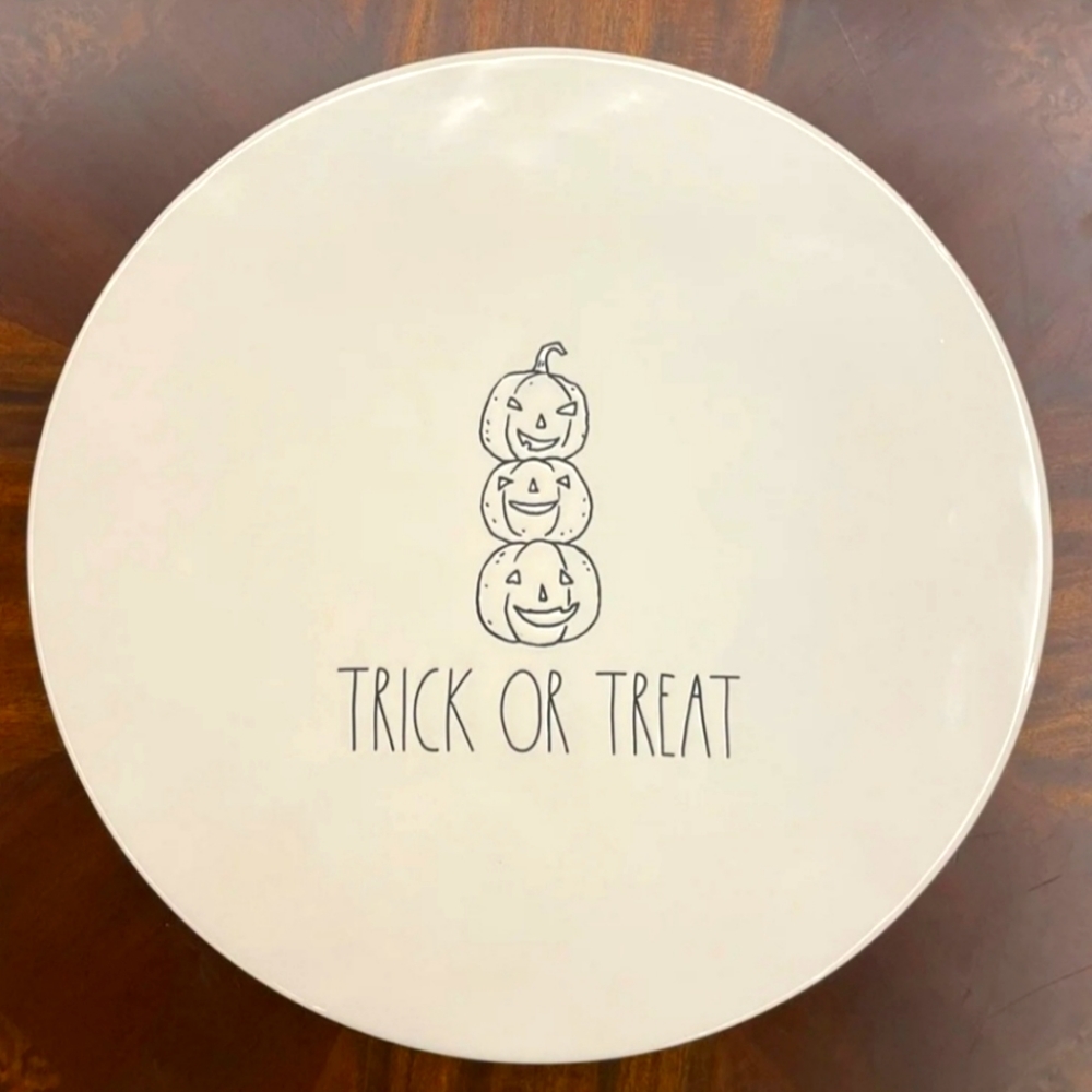 Rae Dunn Trick or Treat Lazy Susan tray server